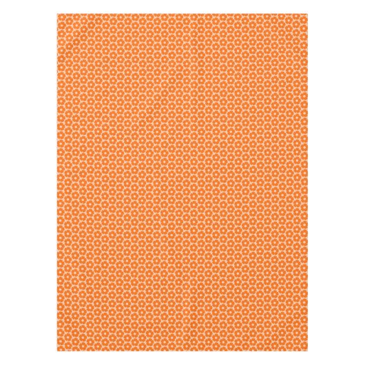 Nappe Orange et Pêche Retro 60s motif floral  (Devant)