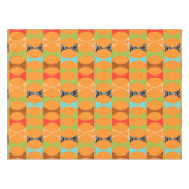 Nappe orange moderne de motif de la moitié du (Devant (Horizontal))