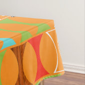 Nappe orange moderne de motif de la moitié du (In Situ)