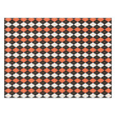 Nappe Orange noir Jacquard blanc Diamant Design (Devant (Horizontal))