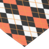 Nappe Orange noir Jacquard blanc Diamant Design (Angle)