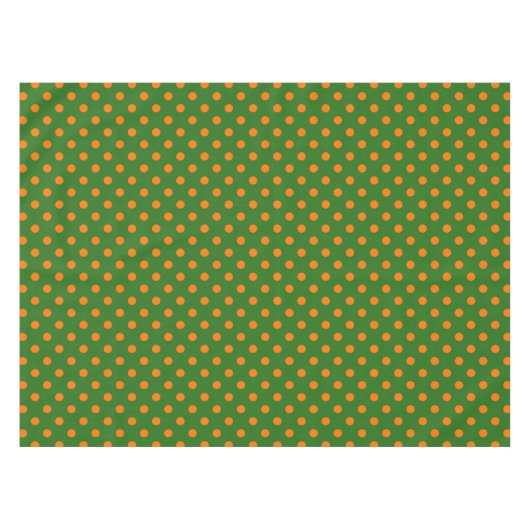 Nappe Orange On Green Polka Dots Pattern Design  (Devant (Horizontal))