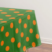Nappe Orange On Green Polka Dots Pattern Design 