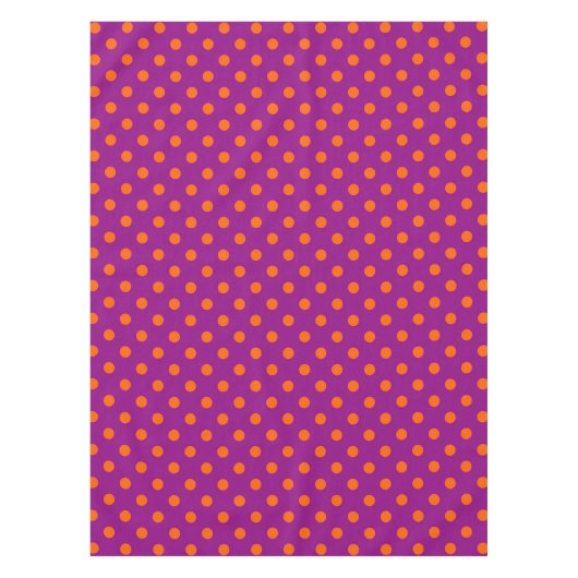 Nappe Orange On Purple Pois Design Motif (Devant)