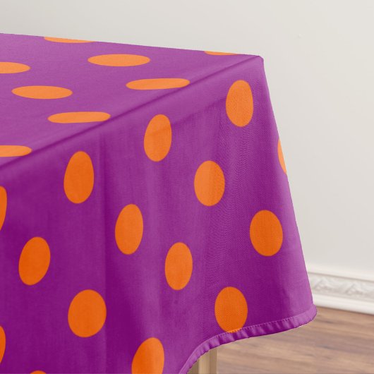 Nappe Orange On Purple Pois Design Motif