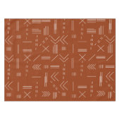 Nappe Orange Terracotta Magnifique Motif géométrique (Devant (Horizontal))