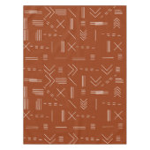 Nappe Orange Terracotta Magnifique Motif géométrique (Devant)