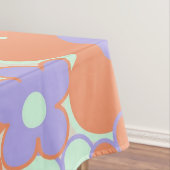 Nappe Orange violet bleu rétro Y2K les années 70 Fleur M (In Situ)