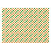 Nappe Orange White Green Checkered Pattern Design  (Devant (Horizontal))