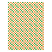 Nappe Orange White Green Checkered Pattern Design  (Devant)