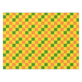 Nappe Orange Yellow Green Checkered Pattern Design  (Devant (Horizontal))