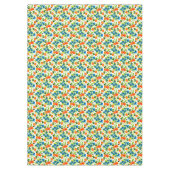 Nappe Oranges et agrumes bleu floral (Devant)