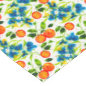 Nappe Oranges et agrumes bleu floral (Angle)