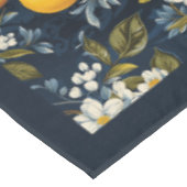 Nappe Oranges méditerranéennes vibrantes fruits bleu mar (Angle)