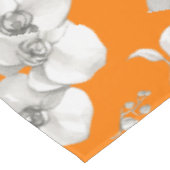 Nappe Orchidée blanche aquarelle sur orange | (Angle)