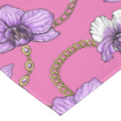 Nappe Orchidées et chaînes, violet et rose (Angle)