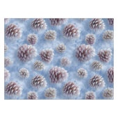 Nappe Oreiller à lancer Motif de Pinecones bleus congelé (Devant (Horizontal))