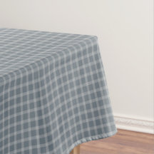 Oreiller rond Plaid bleu intemporel