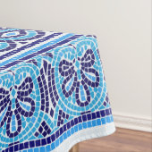 Nappe Ornement en mosaïque grecque - Tons de bleu (In Situ)