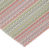 Nappe Ornement ethnique géométrique olive et marron (Angle)