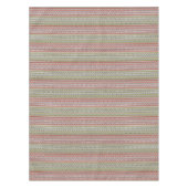 Nappe Ornement ethnique géométrique olive et marron (Devant)