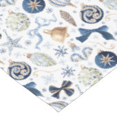 Nappe Ornements Bleus à l'Aquarelle Noël (Angle)