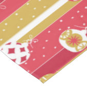 Nappe Ornements d'arbre de Noël jaune rouge (Angle)