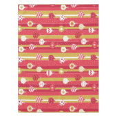 Nappe Ornements d'arbre de Noël jaune rouge (Devant)