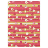 Nappe Ornements d'arbre de Noël jaune rouge (Devant)