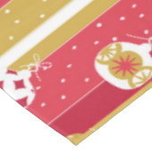Nappe Ornements d'arbre de Noël jaune rouge (Angle)