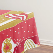 Nappe Ornements d'arbre de Noël jaune rouge (In Situ)