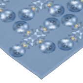 Nappe Ornements de Noël Bleu Élégant Vacances Tableclo (Angle)