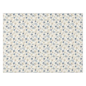 Nappe Ornements de Noël bleu et beige (Devant (Horizontal))