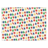 Nappe Ornements de sapin de Noël rétro (Devant (Horizontal))