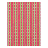 Nappe Ornements rose et vert & Snowflakes Tissu de table (Devant)