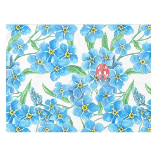 Nappe Oublie-moi pas un motif sans soudure (Devant (Horizontal))