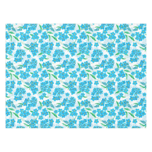 Nappe Oubliez-moi pas les fleurs d'aquarelle (Devant (Horizontal))
