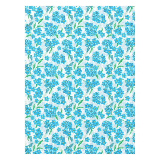 Nappe Oubliez-moi pas les fleurs d'aquarelle (Devant)