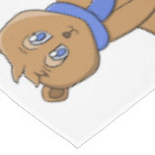 Nappe Ours en peluche portant une écharpe bleue (Angle)