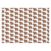 Nappe Ours mignon avec dessin animé sur les fleurs (Devant (Horizontal))