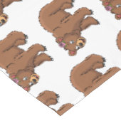 Nappe Ours mignon avec dessin animé sur les fleurs (Angle)