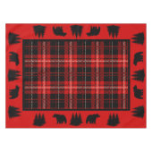 Nappe Ours Noir Rouge Plaid Russe Cabine (Devant (Horizontal))