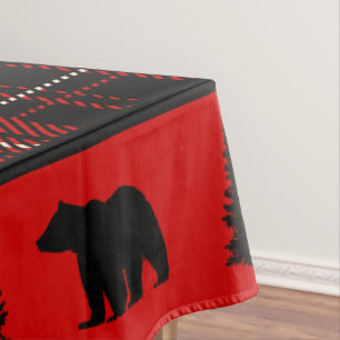 Nappe Ours Noir Rouge Plaid Russe Cabine