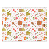 Nappe Outils de jardinage mignon et Plante Motif sans co (Devant (Horizontal))