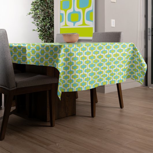 Nappe Ovales et cercles de chaux et d'aqua du milieu du 