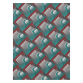 Nappe Pages turquoises en gris bordeaux (Devant)
