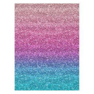 Nappe Pailleté rose et bleu dégradé scintillant