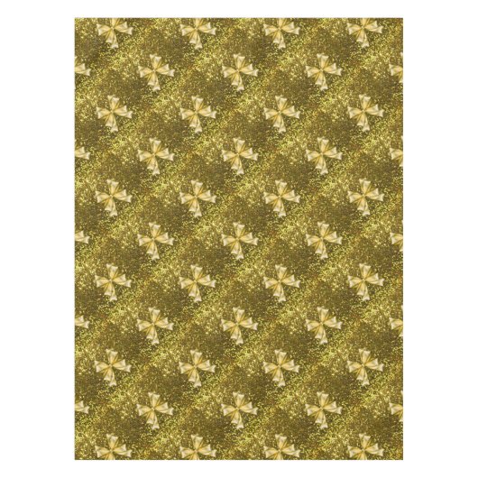Nappe Paillettes dorées avec rubans (Devant)