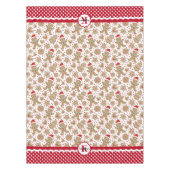 Nappe Pain d'épices monogramme Noël de l'homme (Devant)