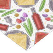 Nappe Pain plat de matza et vin (Angle)